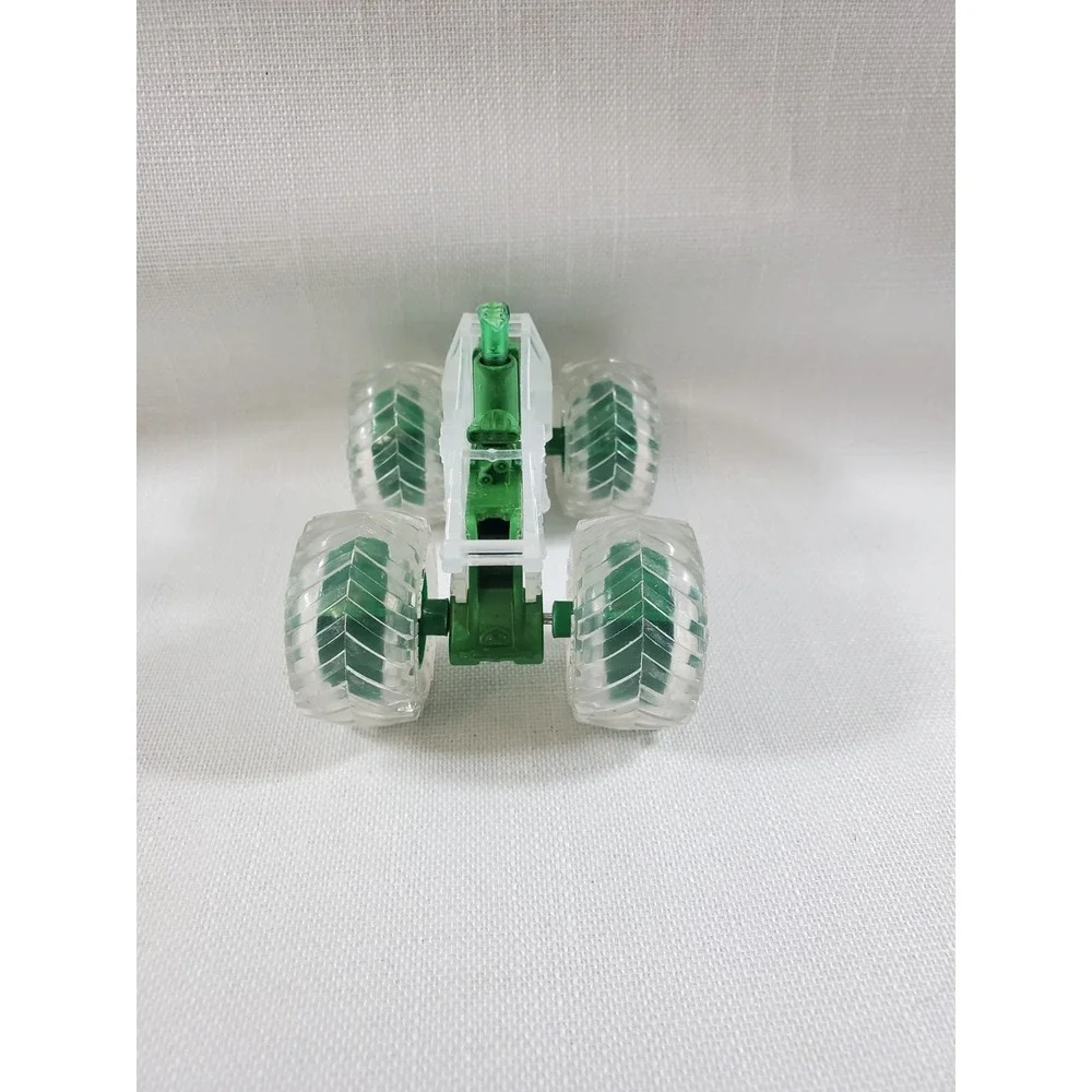 2 Hot Wheels Monster Truck Chassis Gold + Clear Green Skeleton Frame Loose-PARTS